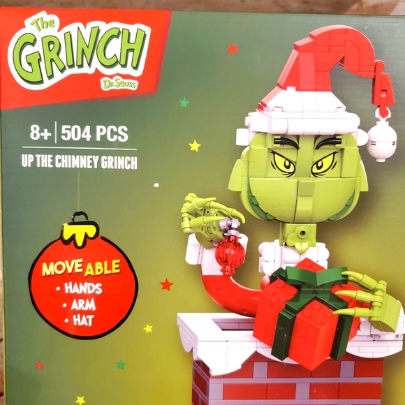 BrickCraft Up The Chimney Grinch 504pc‎ Christmas Holiday Brick Building Kit NEW - Picture 2 of 10